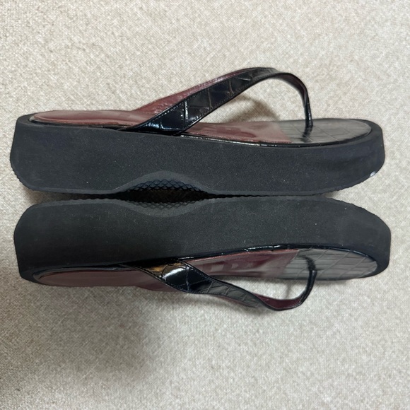 Staud Black Croc Tessa Sandals Size 37 Or Size US 7 $295 - Picture 6 of 7